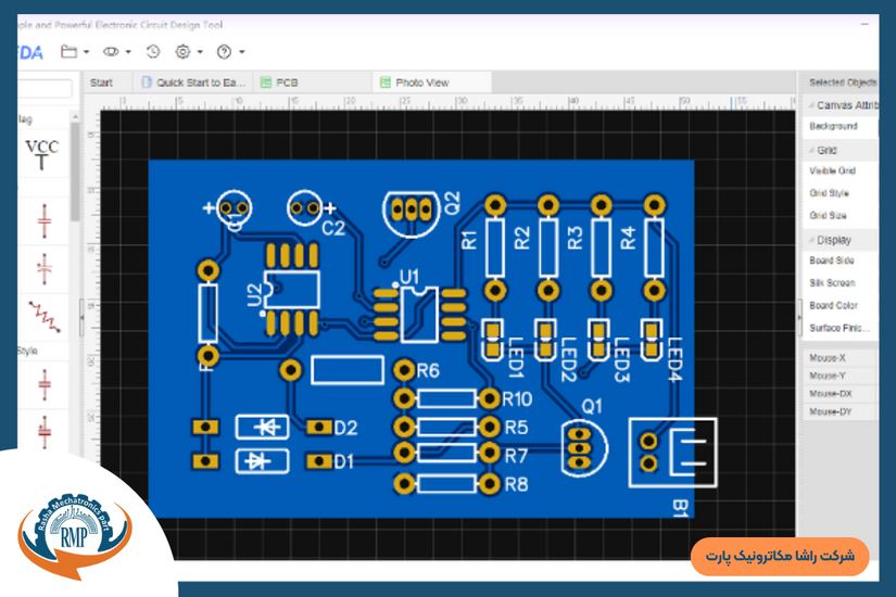 easy EDA طراحی برد مدار چاپی