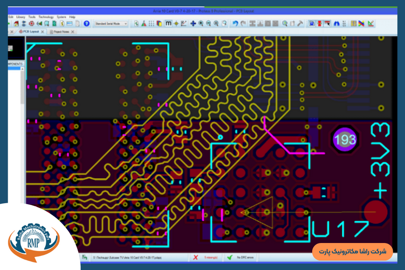 پروتئوس طراحی برد مدار چاپی